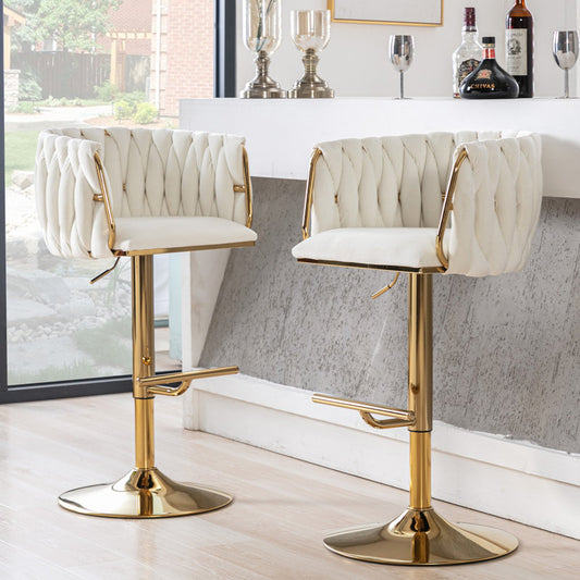Adjustable Height Swivel Bar Stool With Footrest ( distressed )