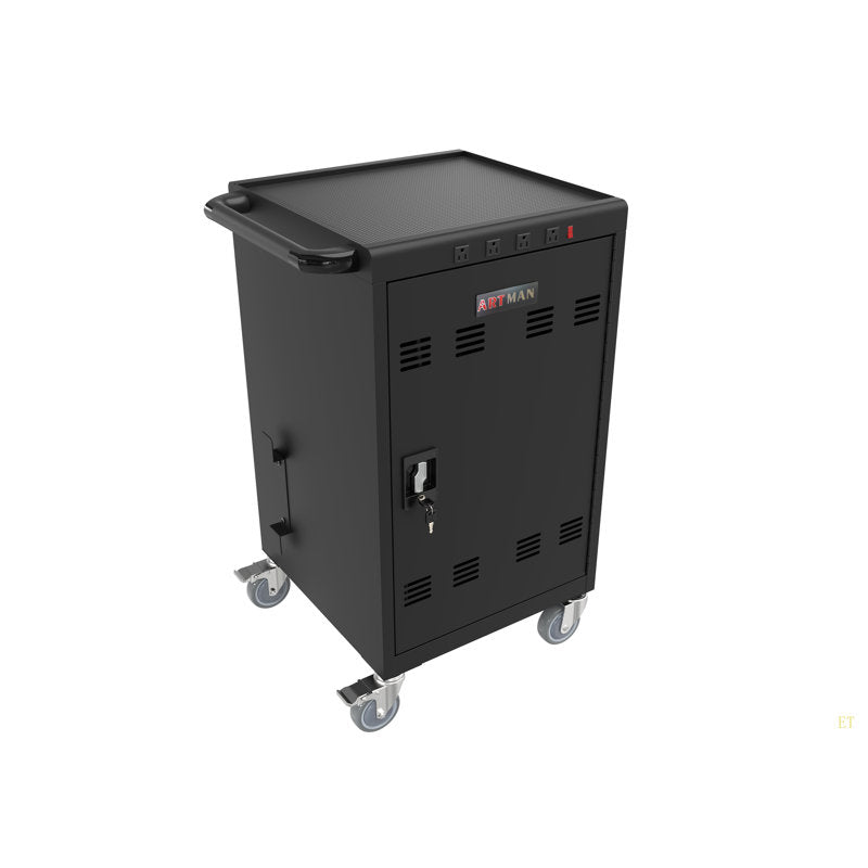 30 Devices Mobile Charging Cart Locking Charging Station Cabinet Mobile Devices
