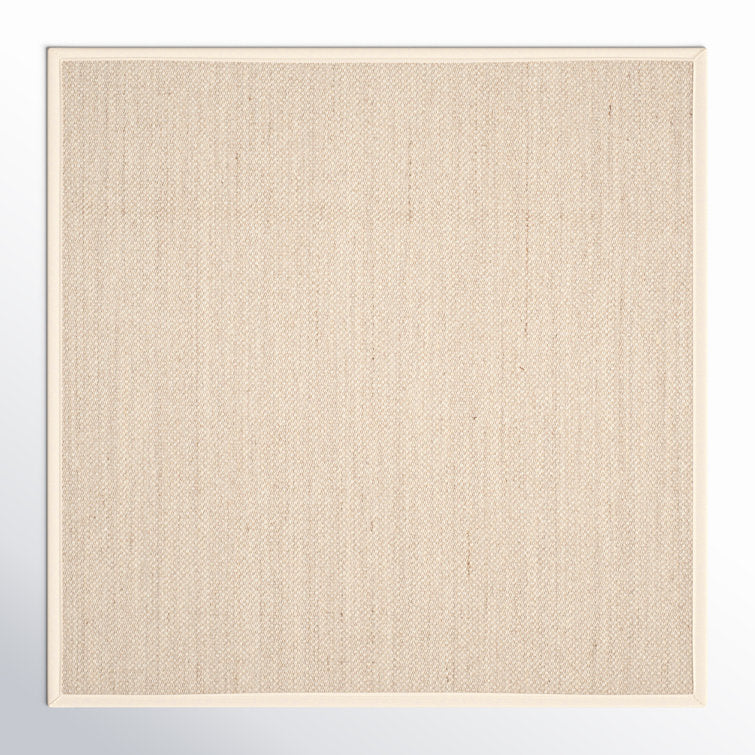 Tapis Torbin beige marbré en jute/sisal, 152 cm de côté