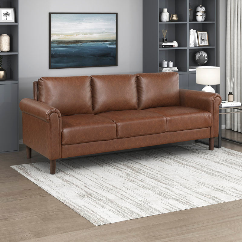 Canapé Kulik 79" en similicuir au design moderne et contemporain