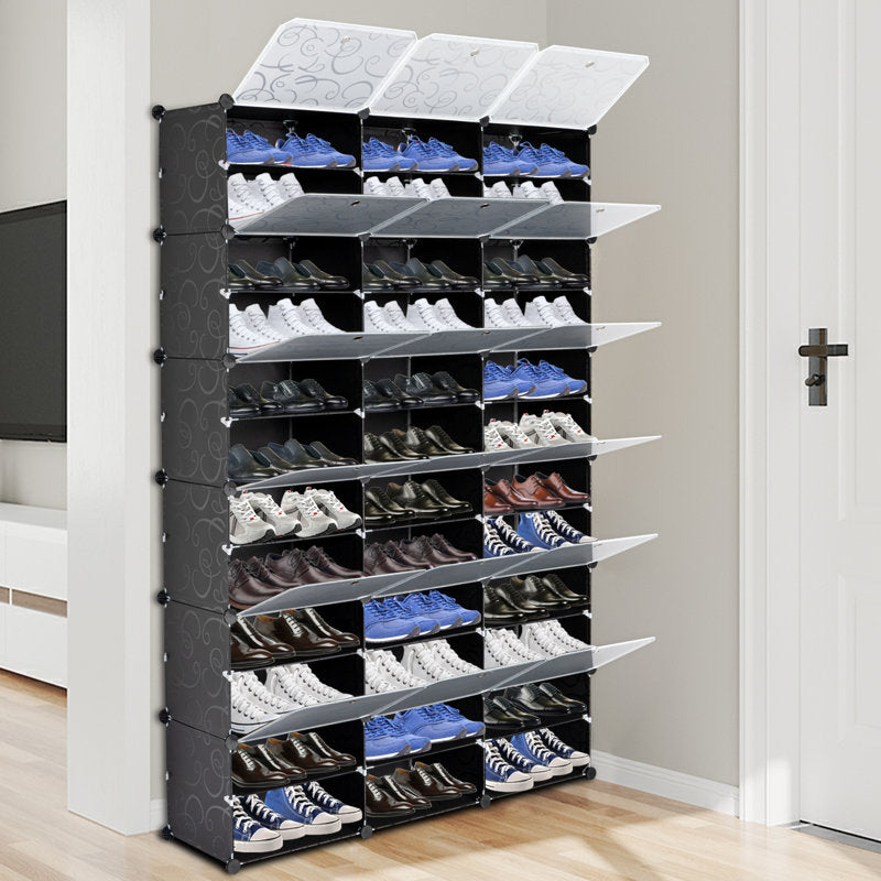 Armoire à chaussures empilable pour 72 paires