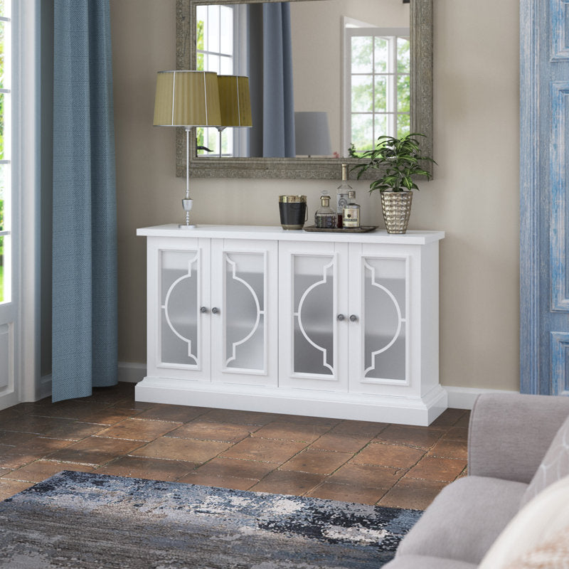 Buffet Braydon 56" à 2 tiroirs, couleur blanche