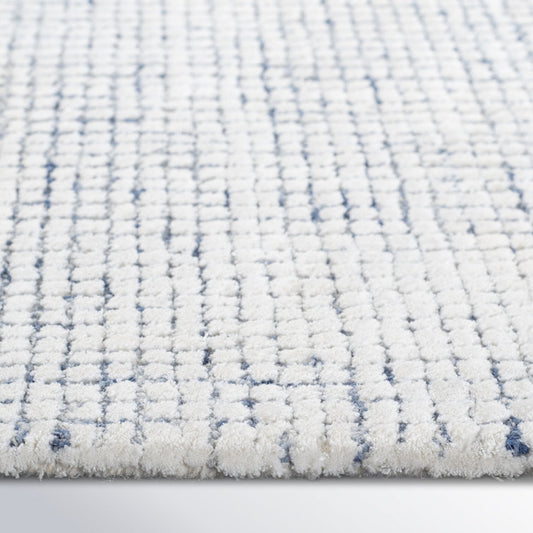 Handwoven Wool & Viscose Striped Area Rug 6' × 9'