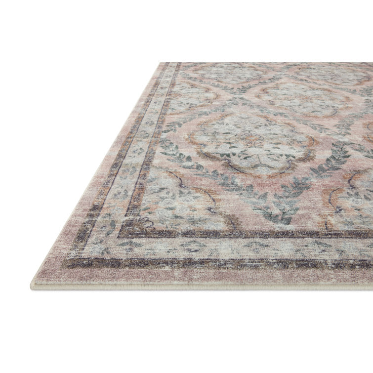 Tapis Rifle Paper Co. x Loloi Courtyard Blush 229 cm x 290 cm