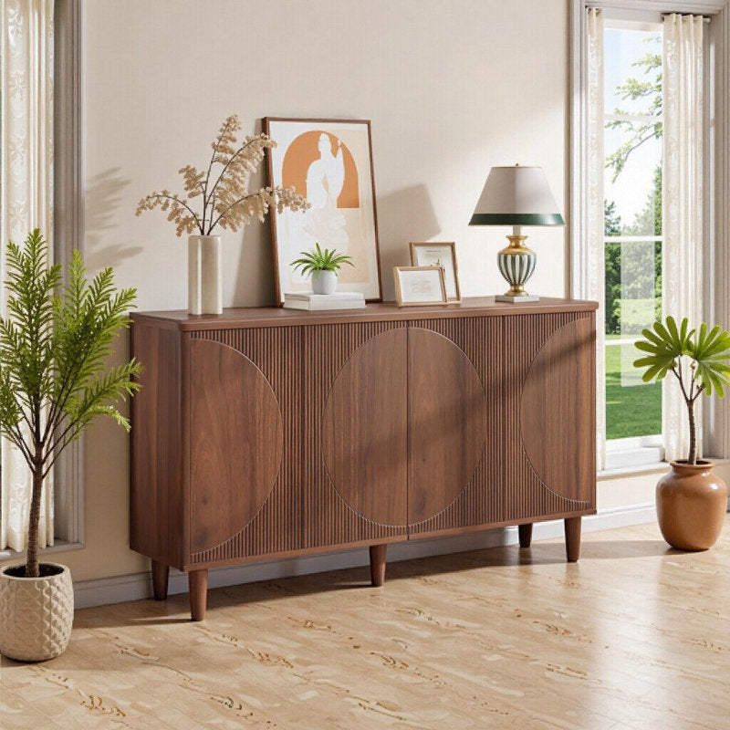 Mango Minimalist Modern Sideboard Buffet 59.4 Inches