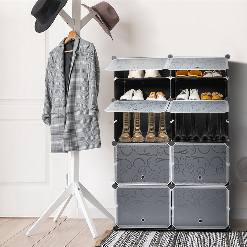 Armoire à chaussures empilable pour 72 paires