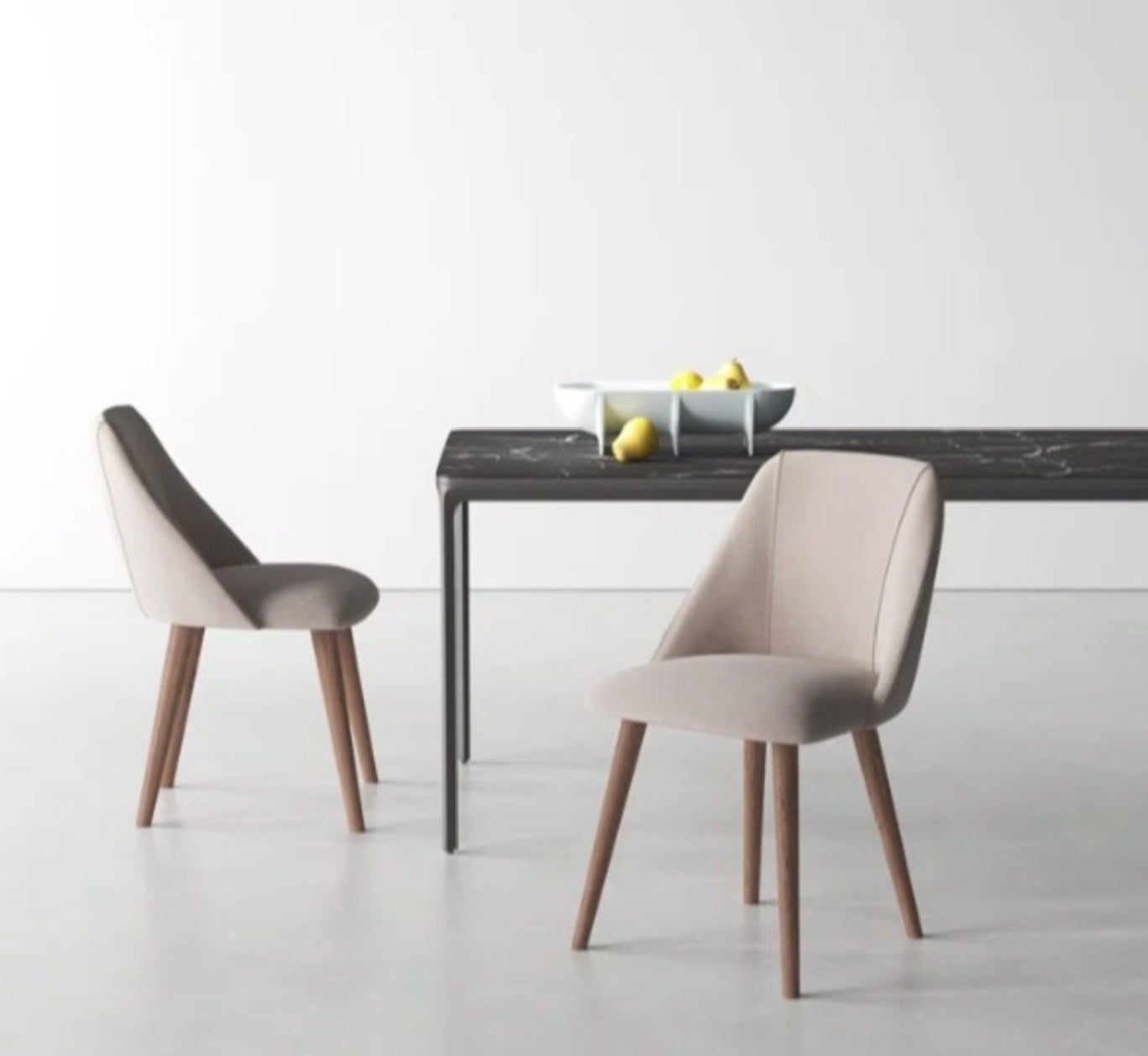 Jace Upholstered Dining Chair Skinish Beige Color ( set of 2 Chairs)