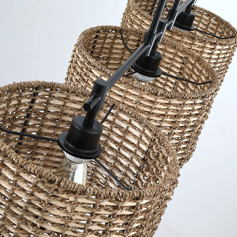 Lustre cylindrique Lannister à 3 lumières pour îlot de cuisine