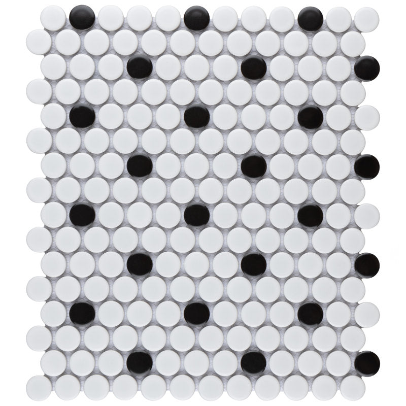 Carreaux de mosaïque en porcelaine Metro Penny 0,74 po x 0,74 po pour murs et sols
