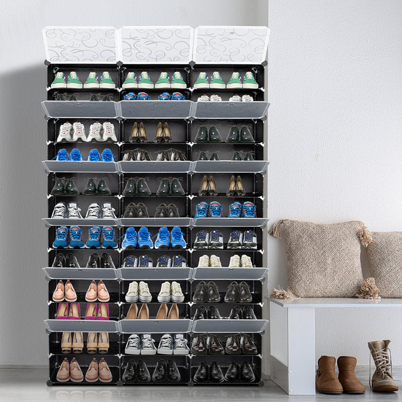 Armoire à chaussures empilable pour 72 paires
