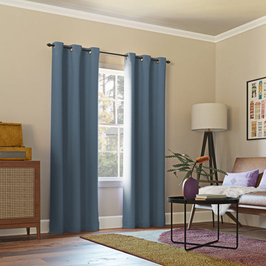 Curtain blueish green ( 52x96) with net