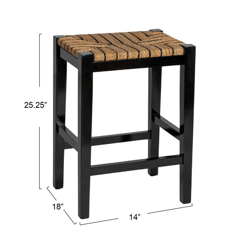 Tabouret de comptoir en bois de 25,25 pouces