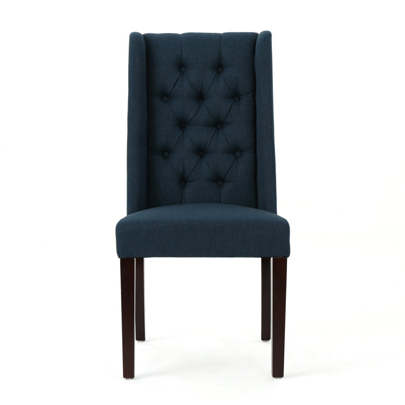 Ensemble de 2 chaises de salle à manger Toshia bleu marine rembourrées (sans boîte) 