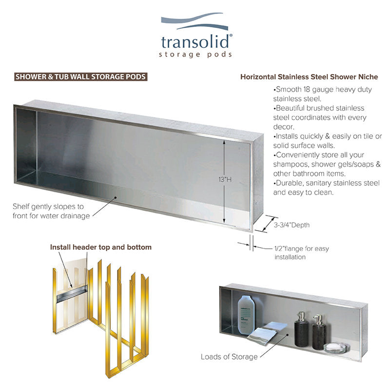 Panier de douche encastré Transolid