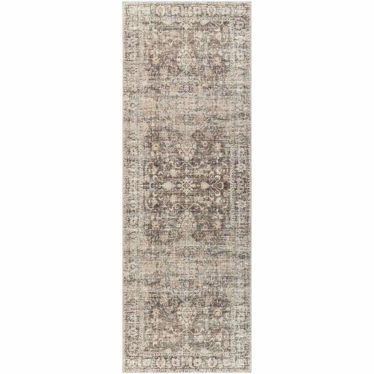 Becki Owens x Surya Marlene Vintage Dark Brown Area Rug 2.7 x7.3"