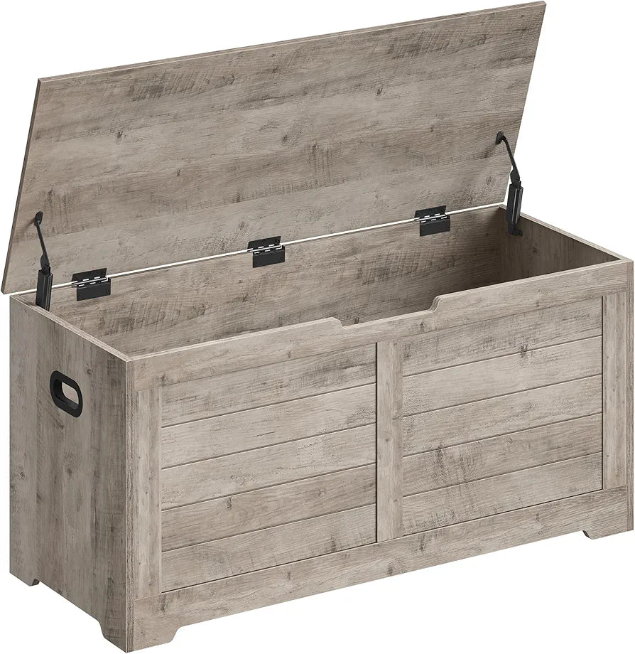 Banc de rangement VASAGLE Gris cendré - Style ferme 40 x 100 x 46 cm 