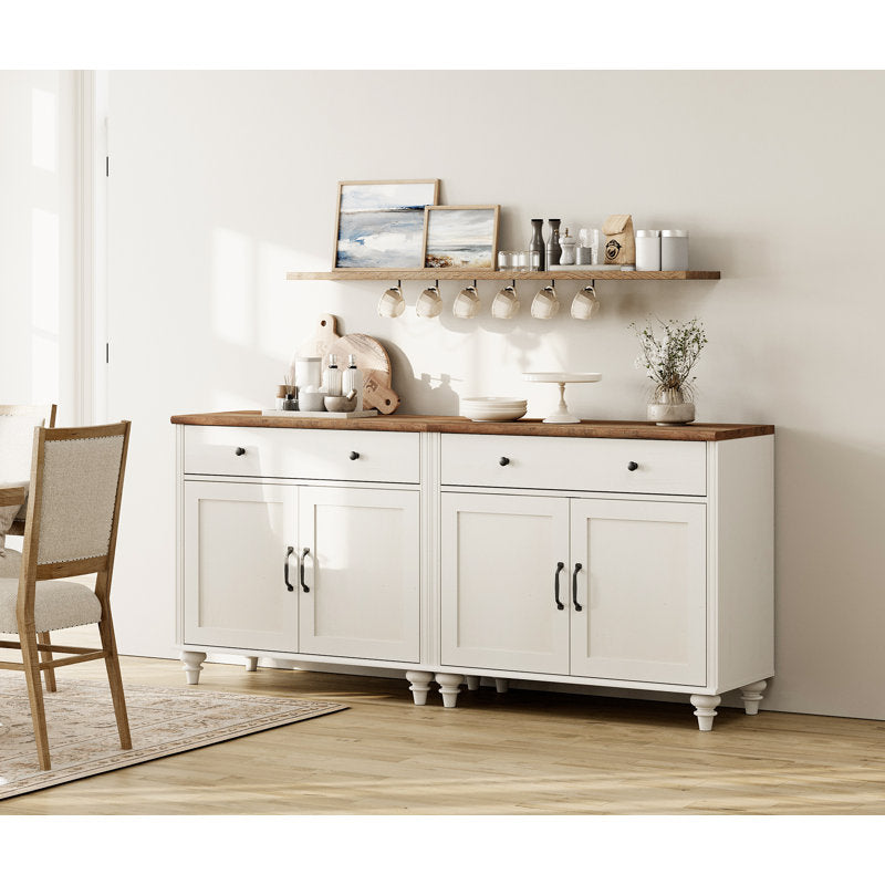 Meuble d'appoint Scarlett blanc et marron