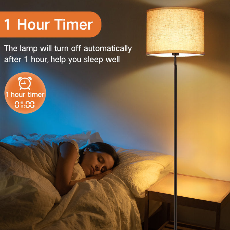 Alexxes 63'' Traditional Floor Lamp with Remote Control