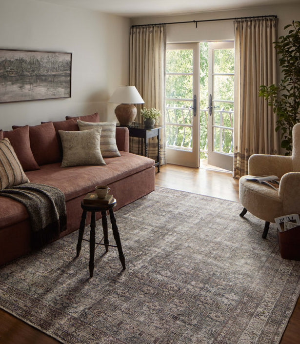 Chris Loves Julia x Loloi Judy Natural / Cream Area Rug 7.6ft x 9.6"