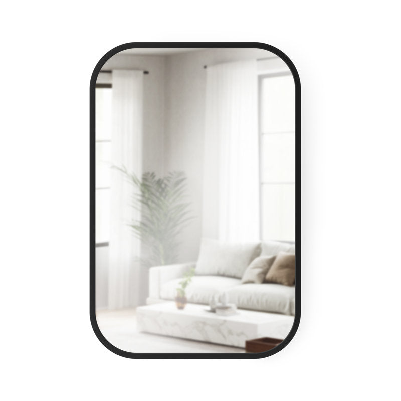 Miroir décoratif moderne Hub — Noir 24x36