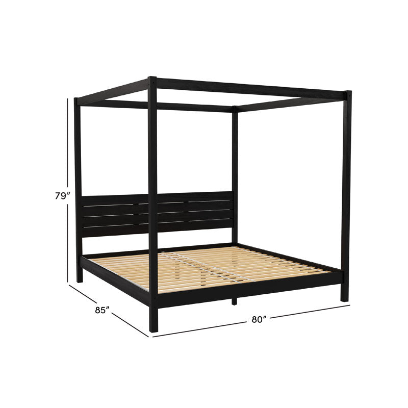 Hanhalyn Solid Wood Canopy Bed