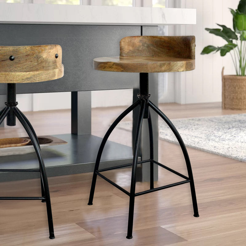 Tabouret de bar Kohlmeier style industriel avec siège pivotant réglable (boîte ouverte) seulement 1 