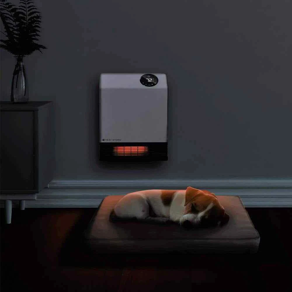 Chauffage électrique infrarouge mural de luxe 1 000 watts BLANC