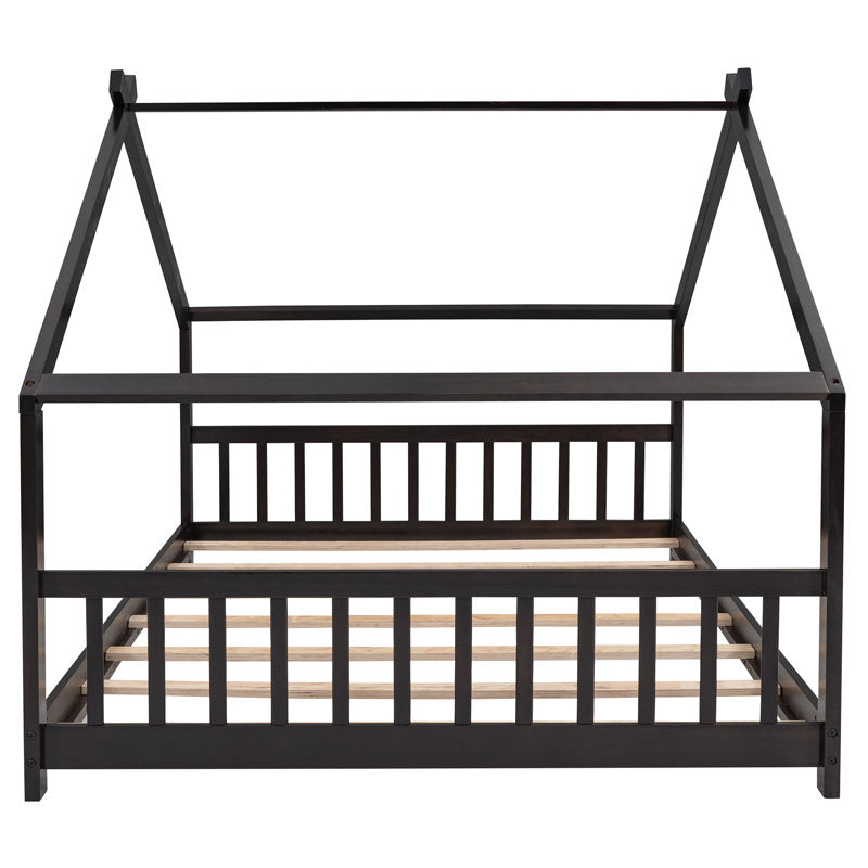 Lit à baldaquin pour enfant, couleur expresso