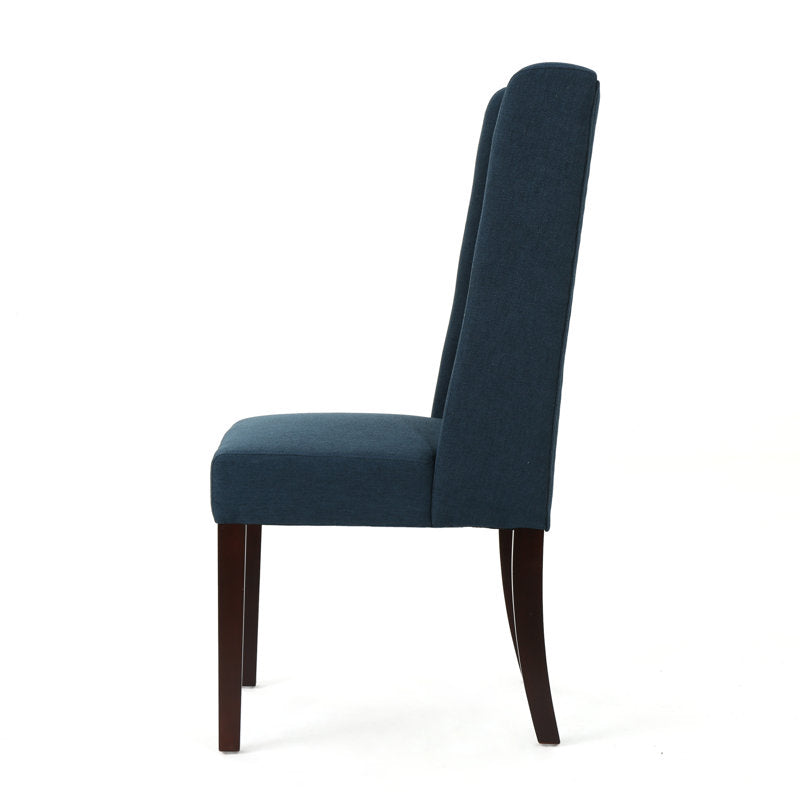 Ensemble de 2 chaises de salle à manger Toshia bleu marine rembourrées (sans boîte) 