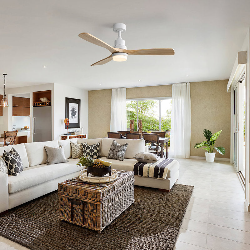 Kemp 52" 3 - Blade LED Modern Classic Ceiling Fan with Remote Control and Light Kit Included