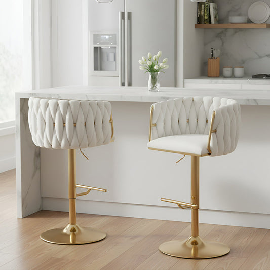 Adjustable Height Swivel Bar Stool With Footrest ( distressed )