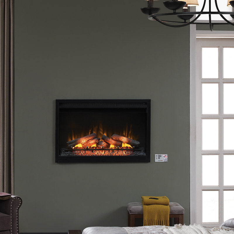 Biskoupky 36'' W Black Electric Fireplace Insert