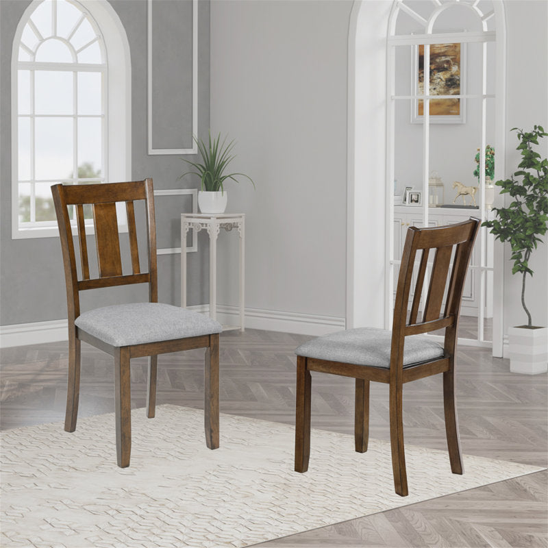 Dining chairs only, set of 4 wooden Dining chairs, Kitchen Chair with Padded Accent Seat Chair for Dining room, Living room, Walnut