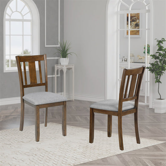 Dining chairs only, set of 4 wooden Dining chairs, Kitchen Chair with Padded Accent Seat Chair for Dining room, Living room, Walnut