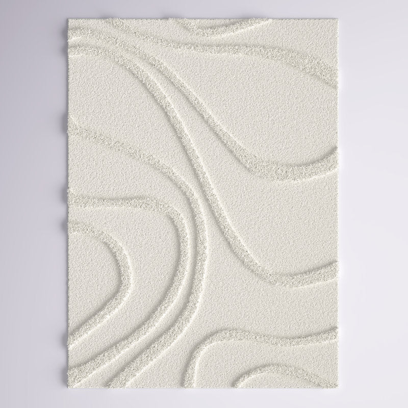 Ailey Machine-Woven Rug Beige / White