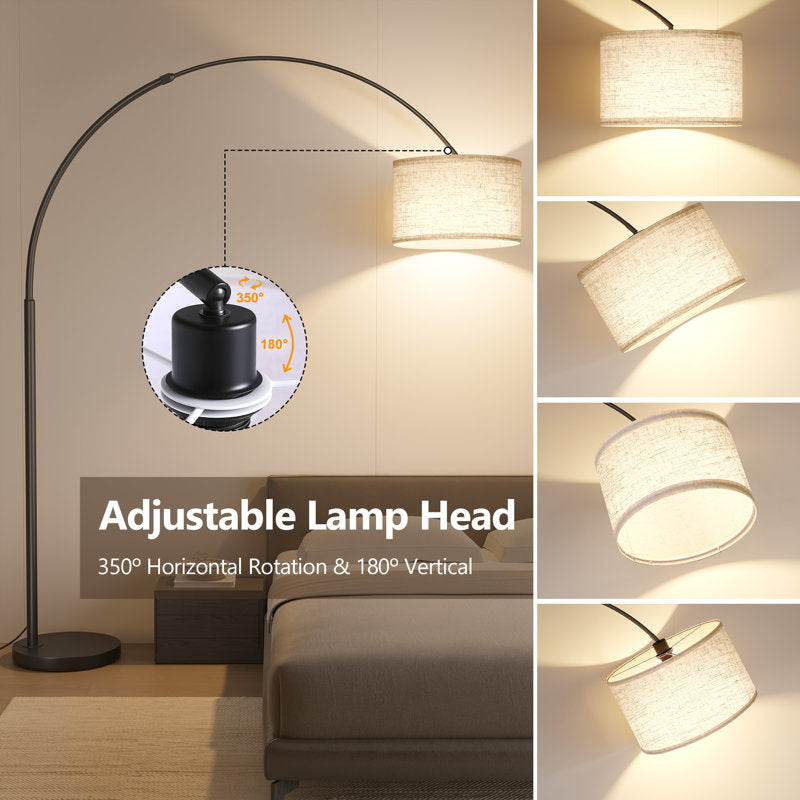 Large arched extendable floor lamp 82 in 82 in