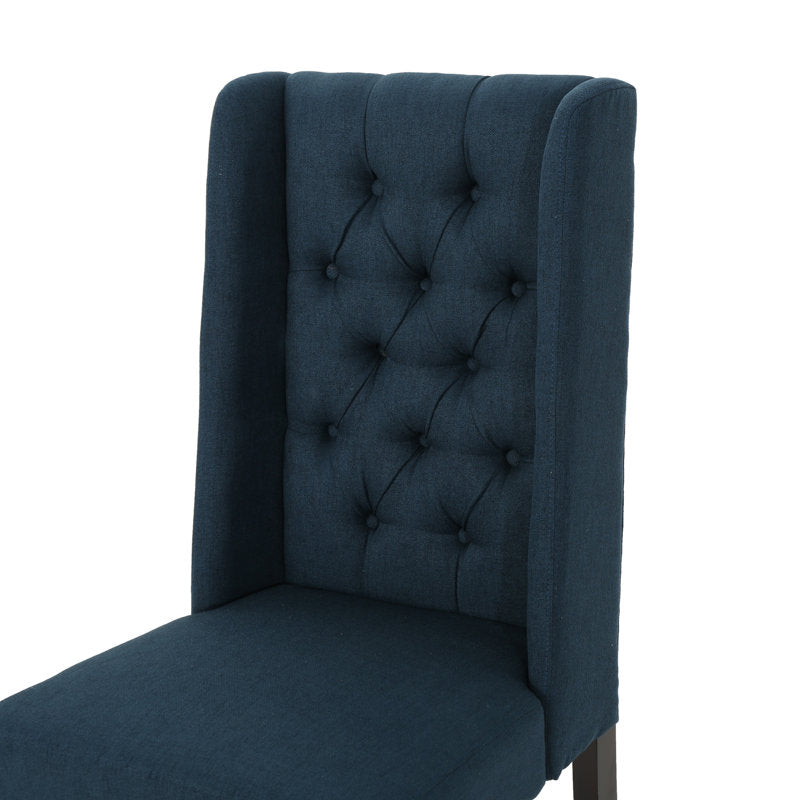 Ensemble de 2 chaises de salle à manger Toshia bleu marine rembourrées (sans boîte) 