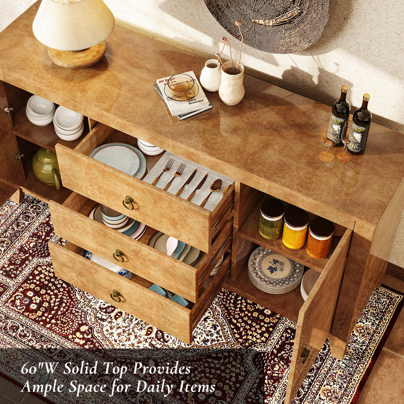 Dorne 60" Buffet with Adjustable Shelves