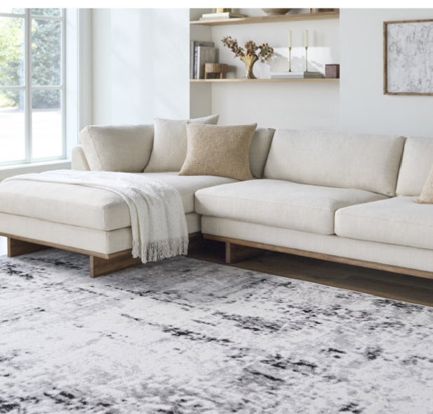 Ceslie ( Grey / Anthracite )Grey/Charcoal Rug 6'7" x 9'