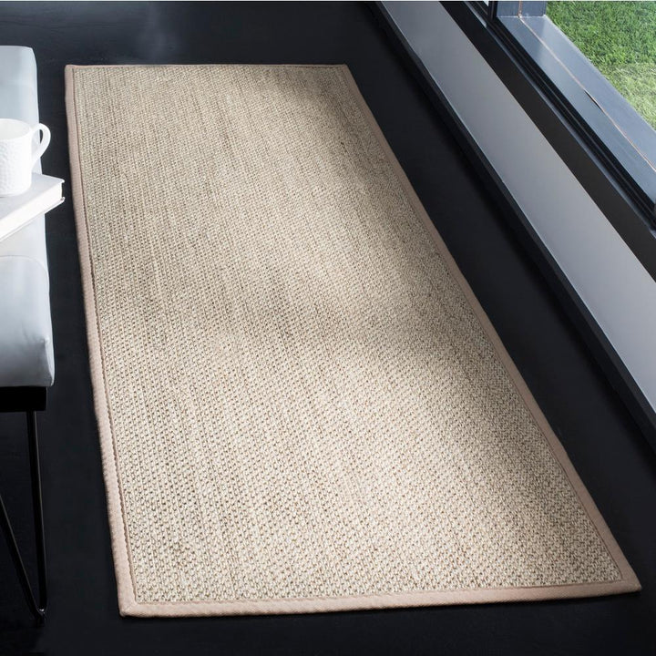 Natural Fiber Runner in Marble/Linen, 2' 6" x 22'