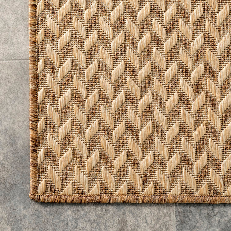 Tapis d'intérieur/extérieur marron/marron clair Malaya 2,90 m x 3,65 m