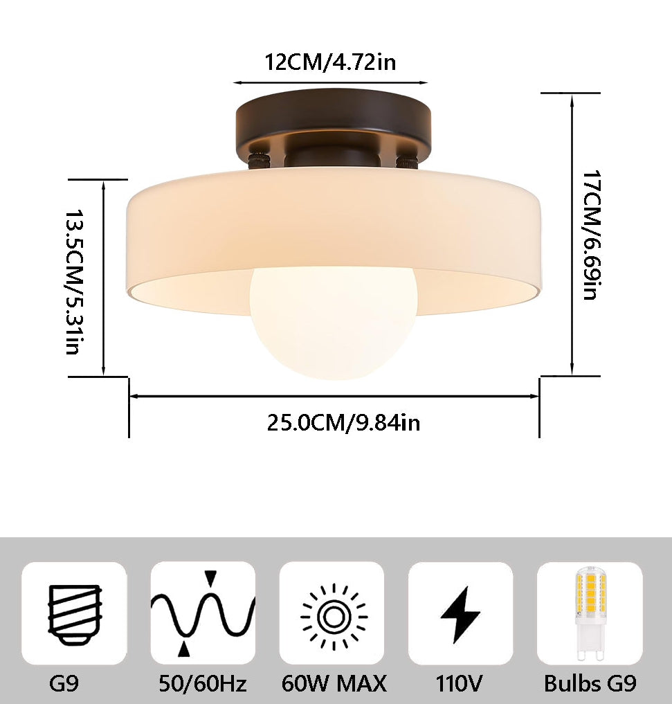 Mid-Century Retro Glass Ceiling Light