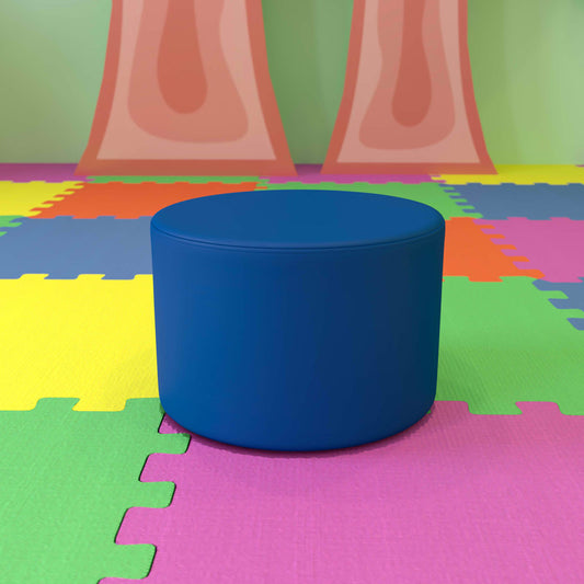 SoftScape Round Ottoman PAIR OF 2 ( available colours Blue/Teal/Yellow)