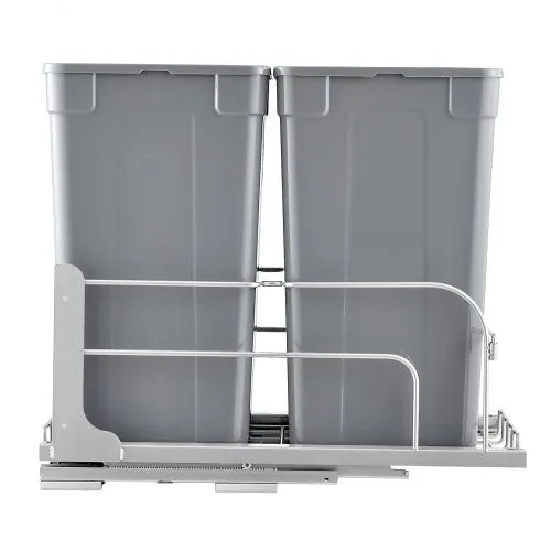 Poubelle de cuisine coulissante double de 27 QT x 2