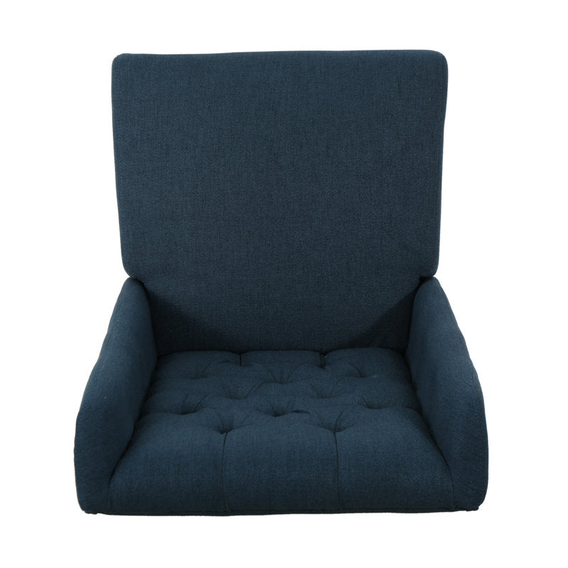 Ensemble de 2 chaises de salle à manger Toshia bleu marine rembourrées (sans boîte) 