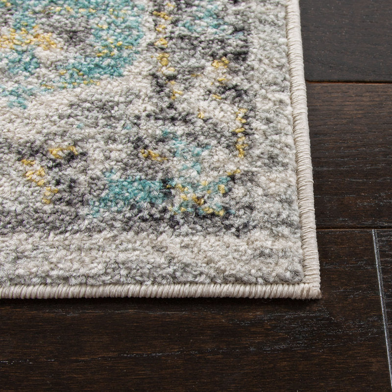 Tapis oriental ivoire / turquoise Felty 8x10 ft