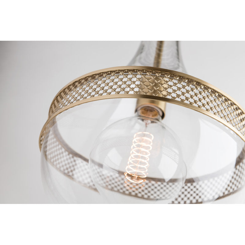 Twain 1 - Light Unique Teardrop Pendant
