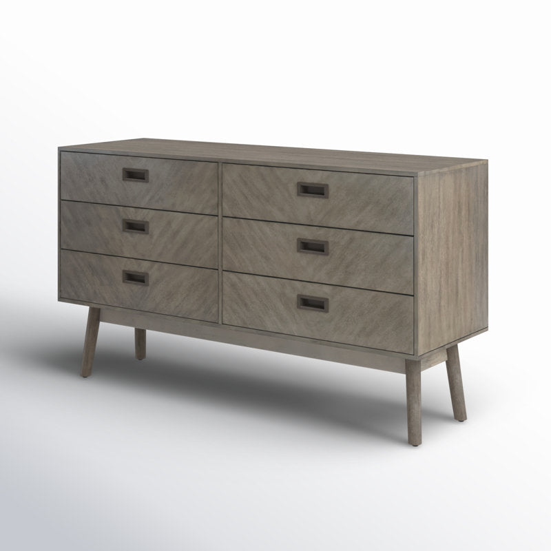 Commode double 6 tiroirs l 56 po Lykke