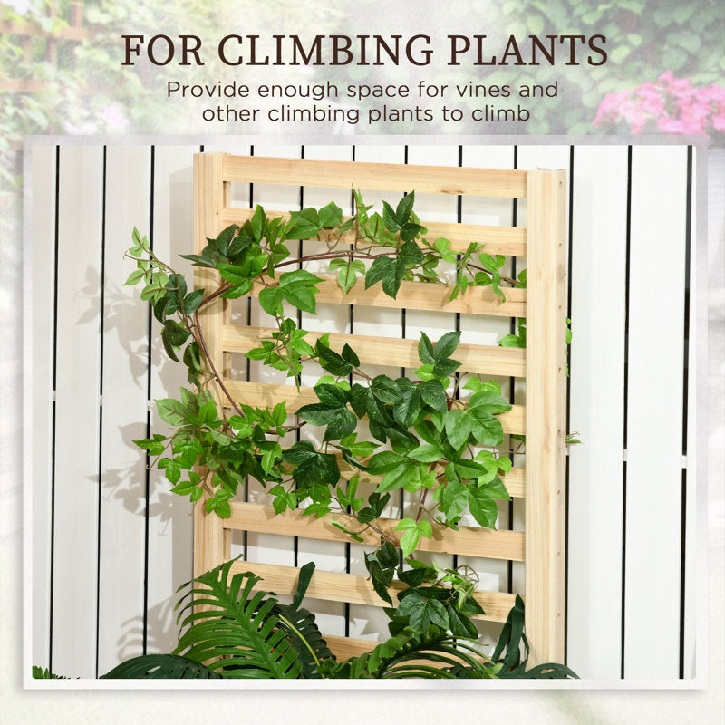 Jardinière surélevée Outsunny avec treillis et 2 compartiments