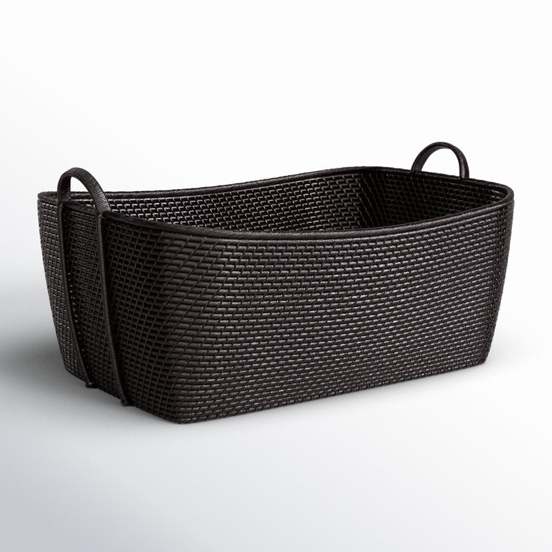 Panier en rotin noir Thelma
 H 14 po xl 31 po x P 25 po
